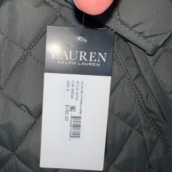 Lauren Ralph Lauren Quilted Litchfield Jacket Barn Coat Loden Green Womens S NWT - Picture 4 of 4